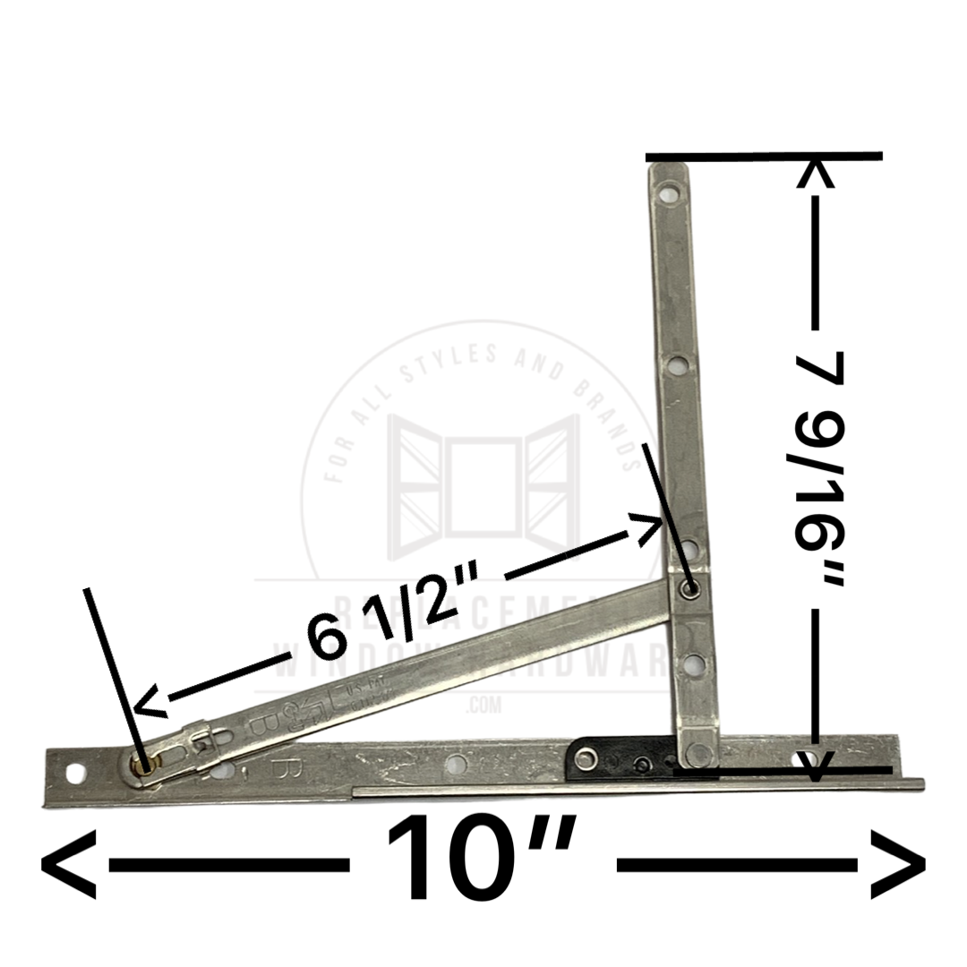 GU 10" Egress Stainless Steel Hinge Set - 0