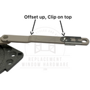 Truth Entry Guard Dual Arm Operator (4 7/16" Shorter Arm, Offset Up, Top Clip)-3